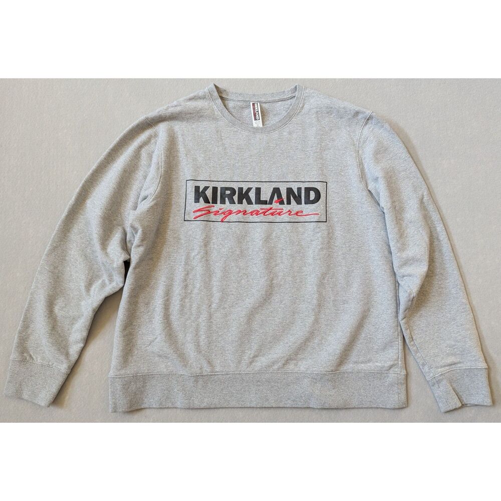 Costco Kirkland Signature Fleece Pullover Sweatshirt Gray Size Men XL/Ladies XXL